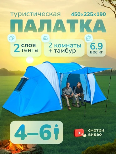 Палатка зонт 490305233 для рыбалки количество мест: 1 голубой
