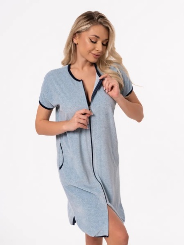 Махровый халат Wakas Textile голубой