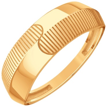 Кольцо Miras Gold Т10001И053 размер 17 вес 1.74 г золото, без вставок