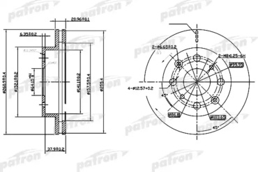 Диски PATRON передние PBD3021