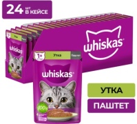 Whiskas от 1+ года паштет утка 75 г 24 шт