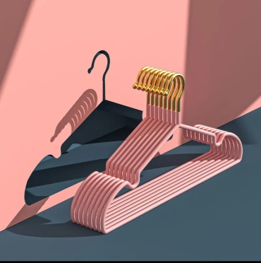 Набор вешалок DS_PINK золотистый, розовый 10 шт