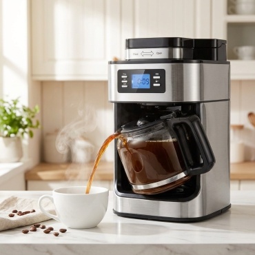 Кофеварка White Wave WW-315T черный