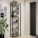 Стеллаж напольный 1396079142, 53x27x187 см, черный, серый