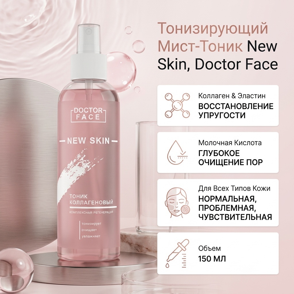 Doctor Face тоник коллагеновый 150 мл