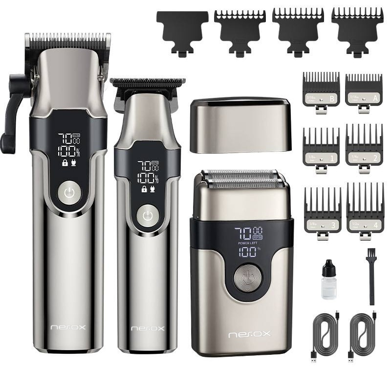 Ner.ox набор для стрижки N-2037 серебряный