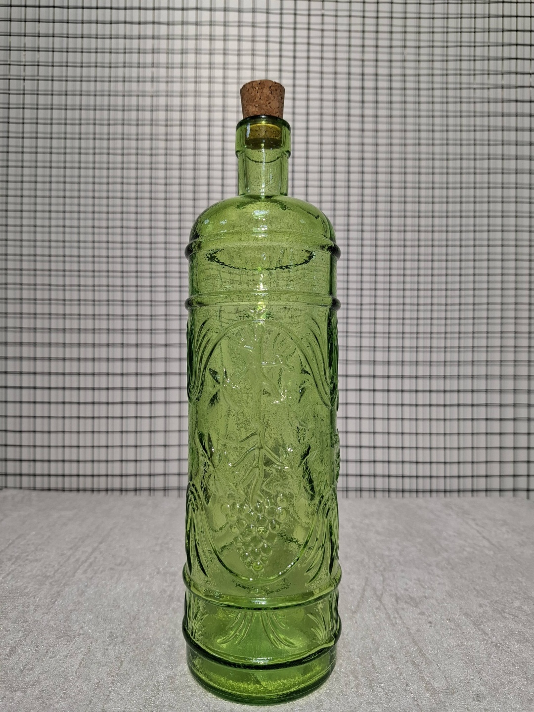 Бутылка 1 л оливковый, пробка, стекло