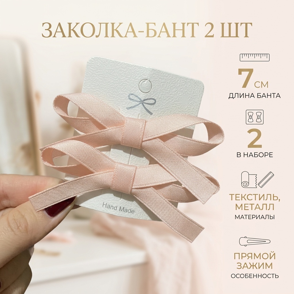 Невидимка зажим 2 шт