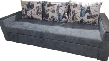Диван Interior, 210х90 см, обивка велюр, серый