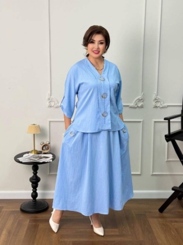 Костюм деловой Fashion Fashion светло-голубой