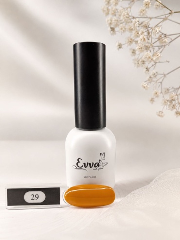 Evva гель-лак Gel Polish 29 Красивый оттенок коричнево-оранжевого глянцевое 10 мл