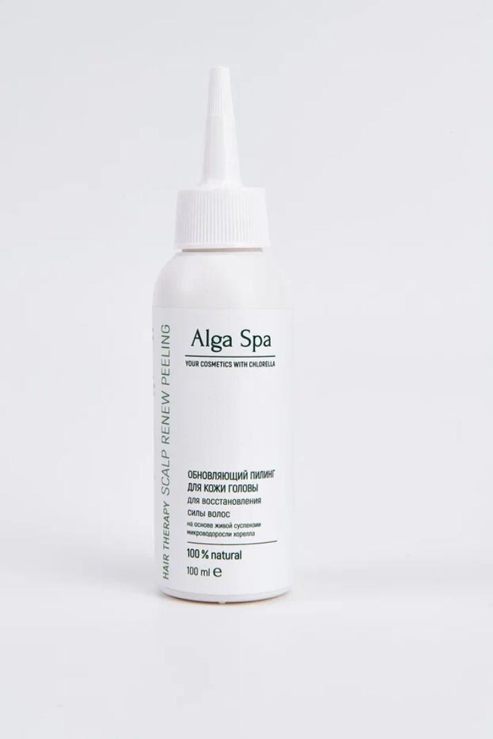 Alga Spa Обновляющий пилинг для кожи головы с живой хлореллой для восстановления силы волос, 100 мл пилинг для кожи головы 100 мл