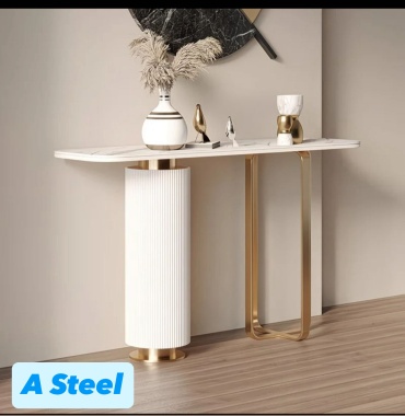 Консоль A STEEL A4657, 120х40x85 см, белый, золотистый