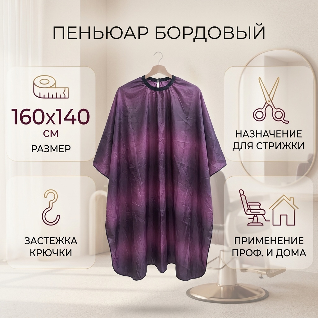 Пеньюар бордовый