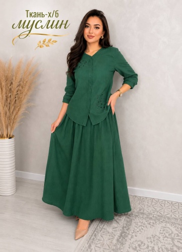 Костюм повседневный Nur Style темно-зеленый