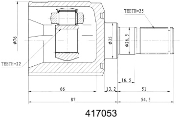 INKO шрус внутренний 417053