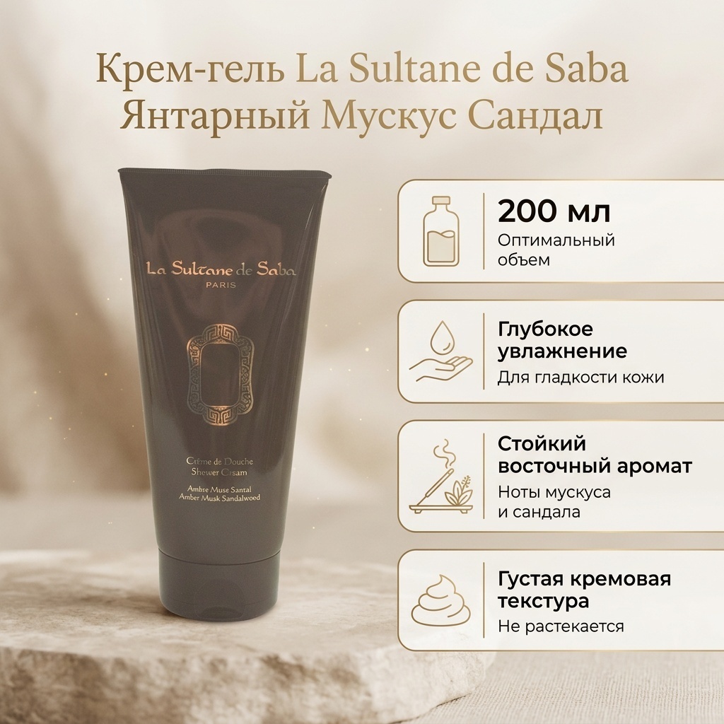La Sultane de Saba Amber, Musk and Sandalwood крем-гель 200 мл