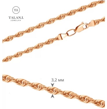 TALANT 321-00-0060-30333 длина 50 см, вес 4.72 г золото, плетение сингапур
