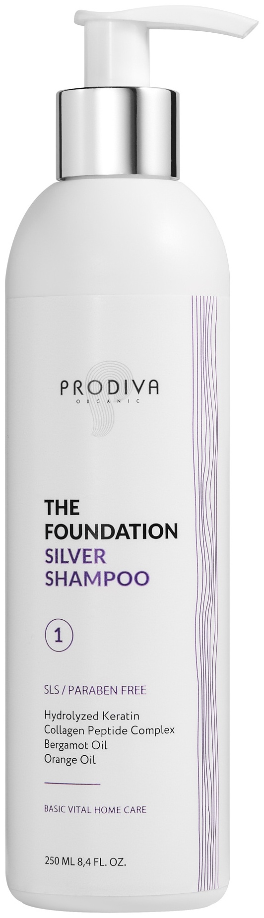 PRODIVA The Foundation Silver Shampoo шампунь оттеночный 250 мл