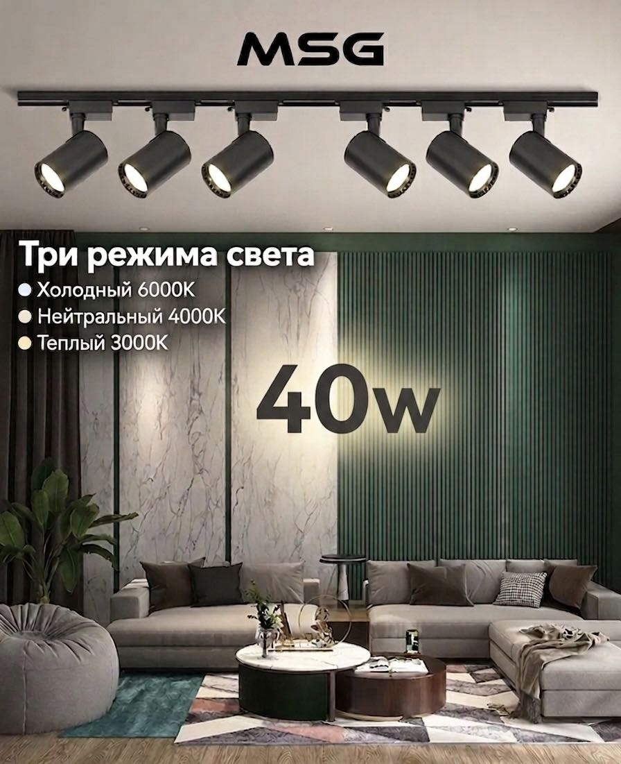 MSG трековый светильник ЧР3Ц40W20006