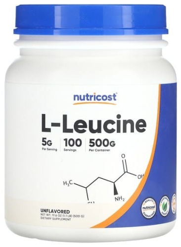 Аминокислота Nutricost L-лейцин нейтральный