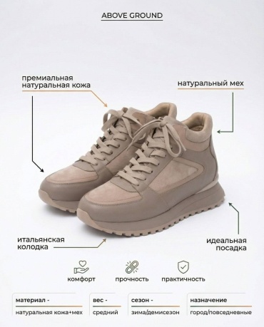 Кроссовки Anemone бежевый