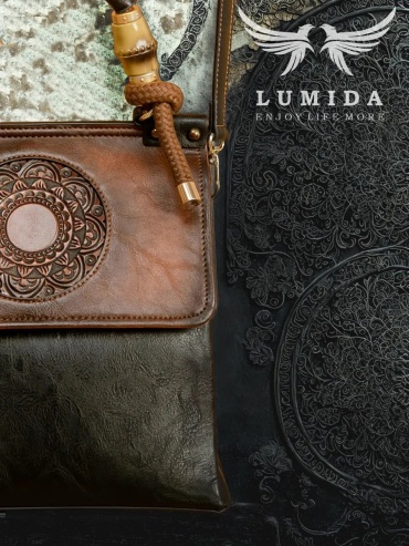 Сумка кросс-боди Lumida натуральная кожа коричневый