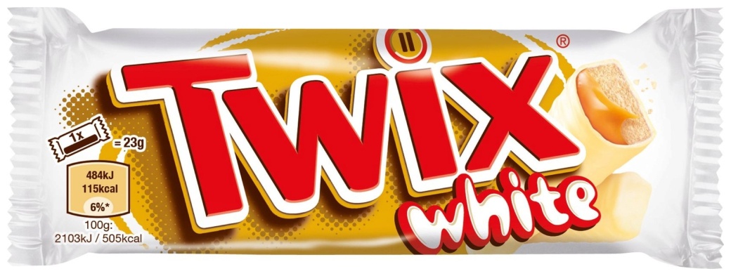 Twix white шоколадный батончик белый 46 г