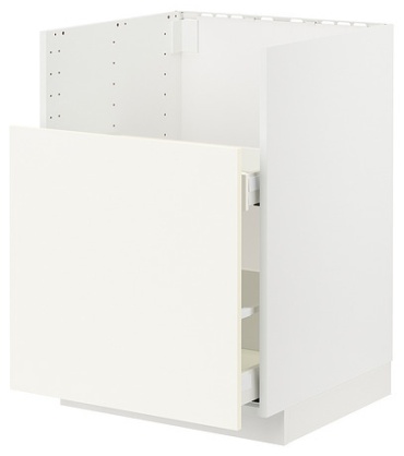 Тумба без раковины IKEA METOD / MAXIMERA, 60x88x61 см, белый