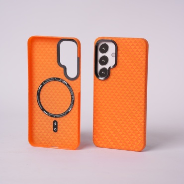 Чехол CABBEEN для Samsung Galaxy S25 оранжевый