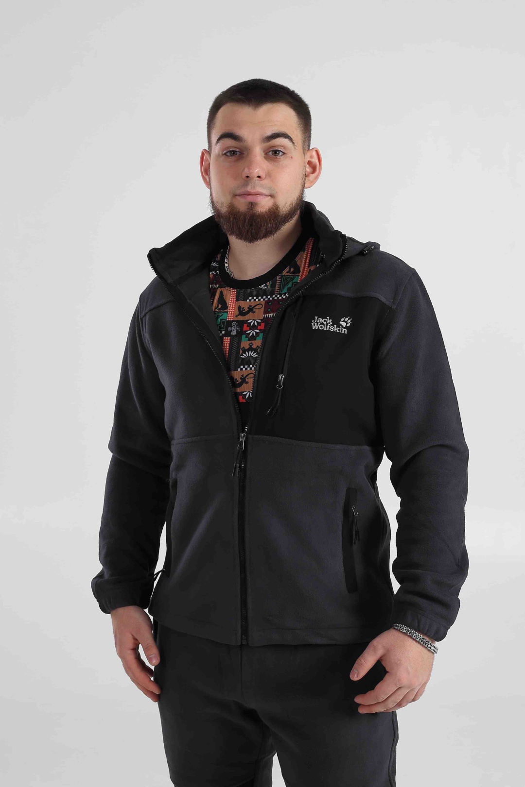 Повседневный костюм Jack Wolfskin черный, серый