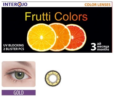 Контактные линзы Interojo Frutti Glamorous 2T Gold -3.50 кривизна 8.6 на три месяца 2 шт