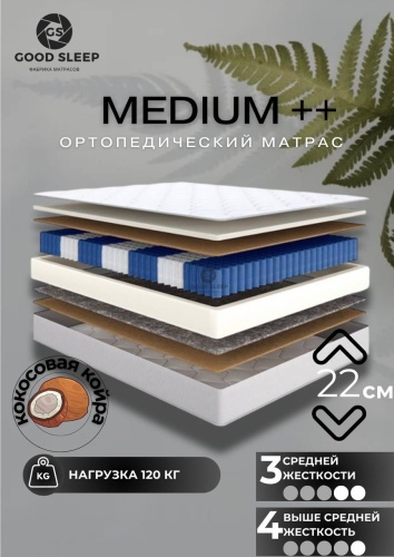 Матрас GOOD SLEEP Medium ++, 80x190x22 см