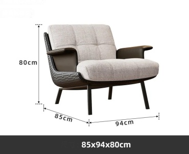 Кресло ASOMi BF80, обивка искусственная кожа, ткань, черный, бежевый