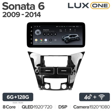 Teyes LUX ONE Hyundai Sonata 6 YF 2009-2014 6Gb+128Gb в штатное место
