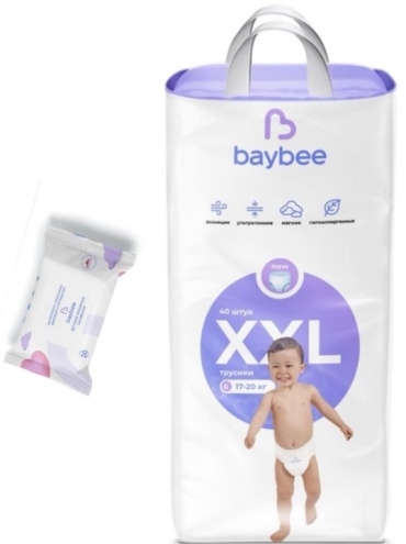 Подгузники-трусики Baybee Премиум XXL, 6, 40 шт