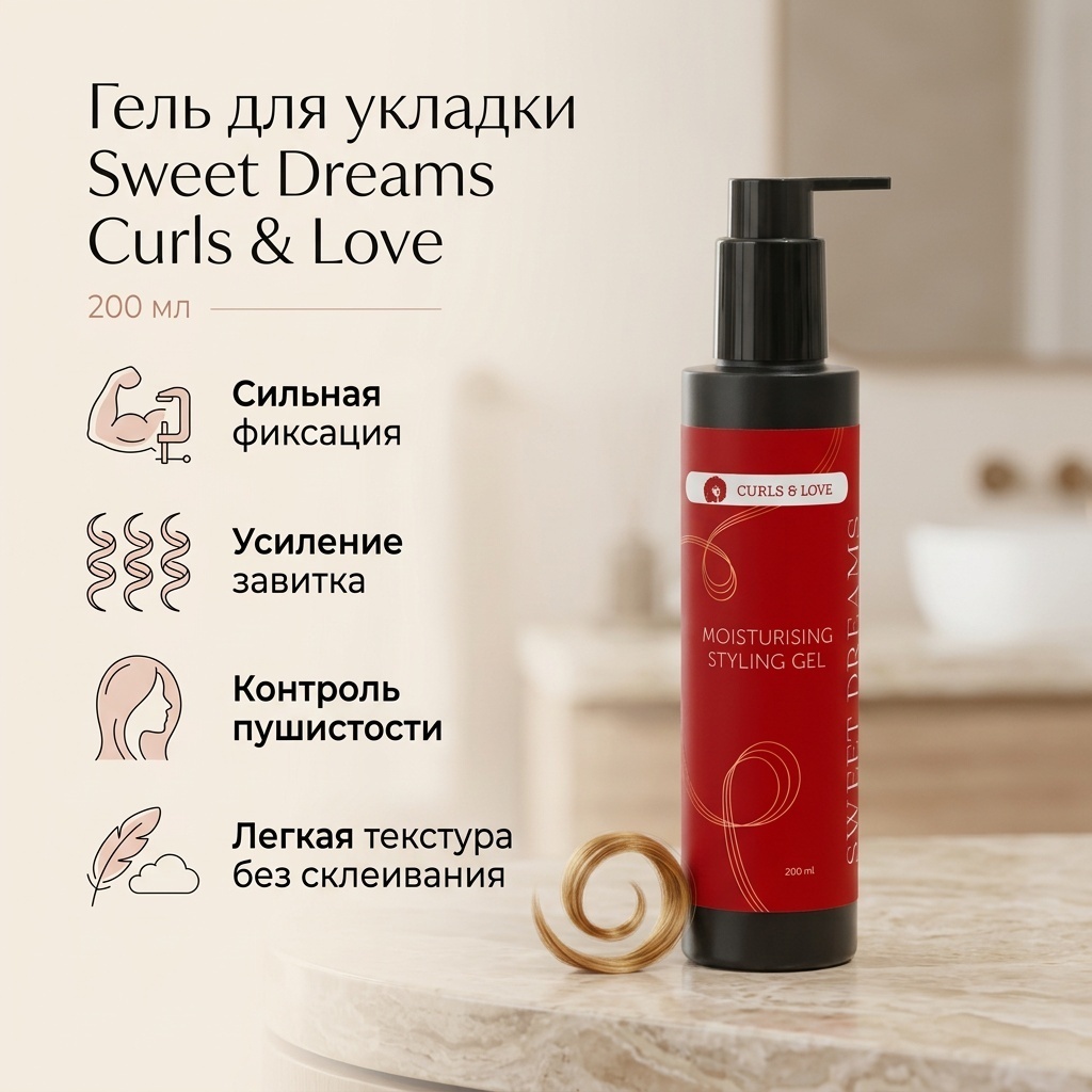 Curls&Love Sweet Dreams гель сильная фиксация 200 мл