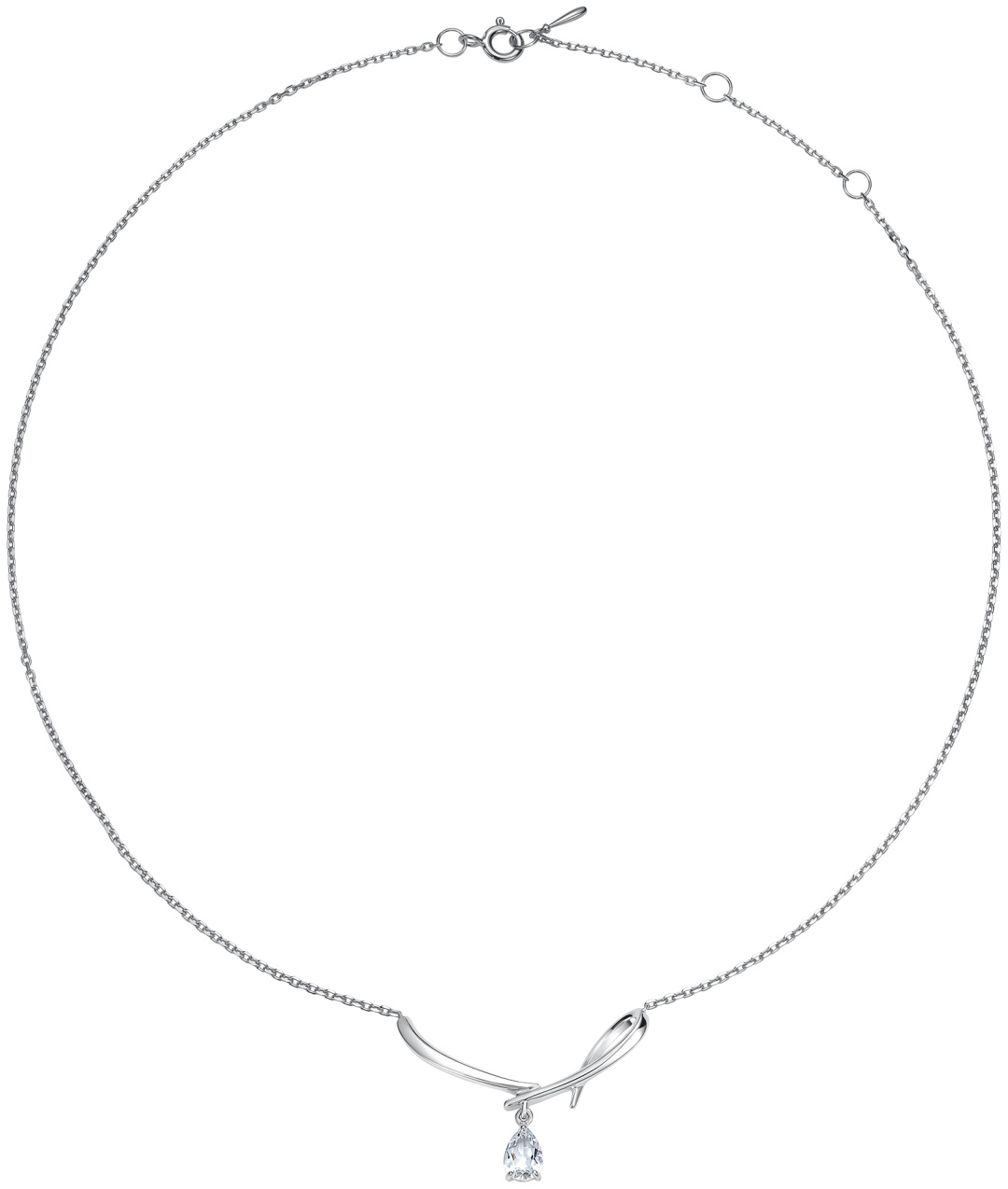 Колье Miras Gold 06-5789/00ГХ-00 длина 50 см вес 3.58 г серебро, фианит, кристалл