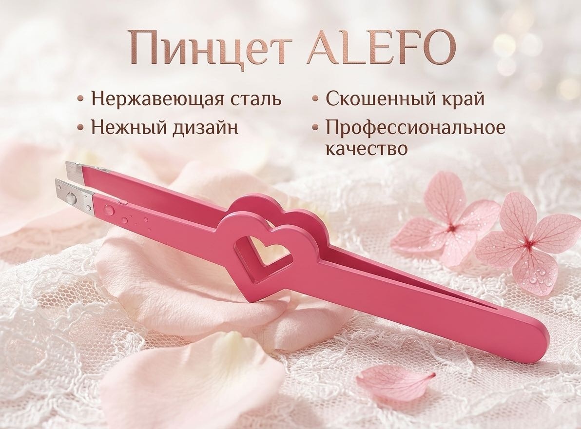 ALEFO пинцет 1 шт розовый