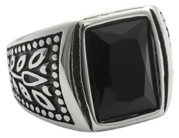 Печатка CREO jewelry КК-001 размер 21.5 нержавеющая сталь, пластик, серебристый