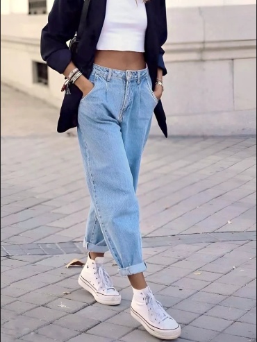 Джинсы зауженные BlueChic голубой