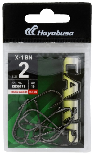 Крючок для рыбалки Hayabusa EB30171-6 карповый черный 10 шт