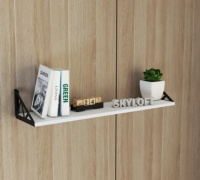 Полка Sky Loft Альфа, 80х20.5x1.6 см, черный, белый