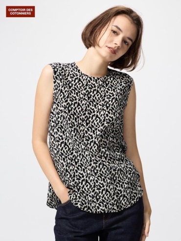 Блузка Uniqlo леопард