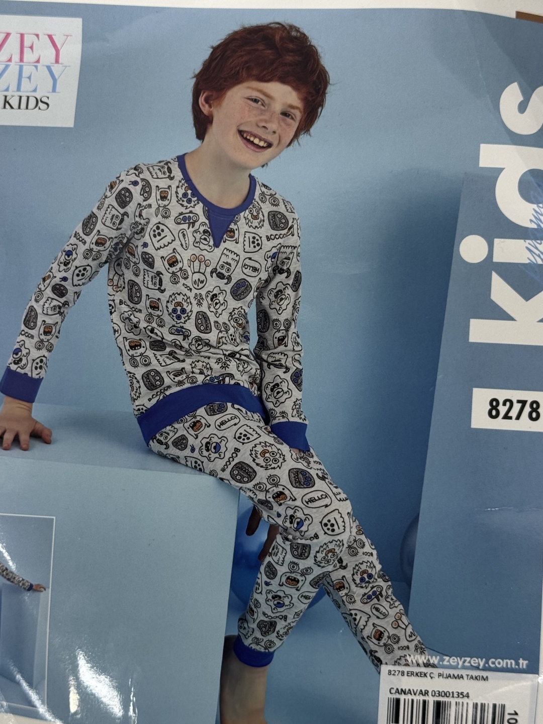 Пижама ZEY ZEY KIDS синий, серый