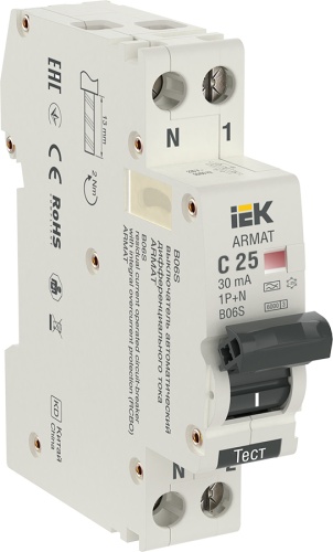 Дифференциальный автомат IEK AC 25 30 мА класс AC