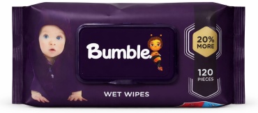 Влажные салфетки BUMBLE темно-фиолетовая/120шт 120 шт