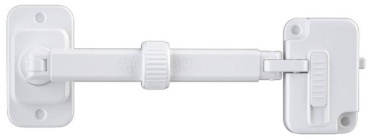 Замок оконный, замок мебельный, стоппер для окон HOME-TECH HT2110202504, 2 шт, пластик, резина, белый