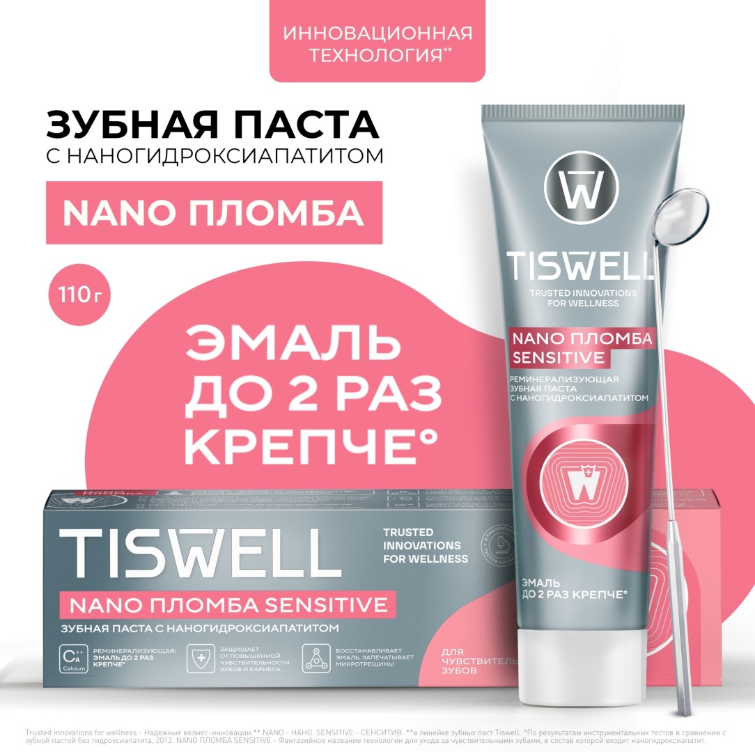 TISWELL зубная паста Nano пломба sensitive 110 г