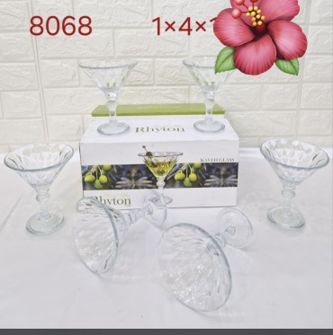 Креманка 8068 круглая 6 шт, стекло